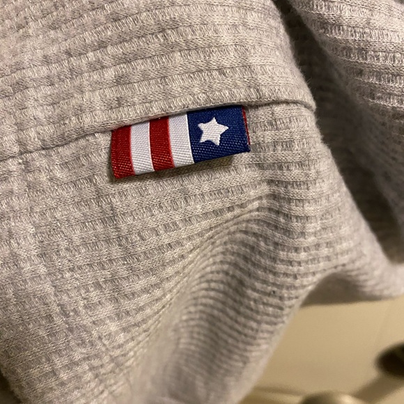 Vintage Disney M Top Mickey Mouse Flag Gray Thermal Shirt Medium Short Sleeve - Picture 5 of 7